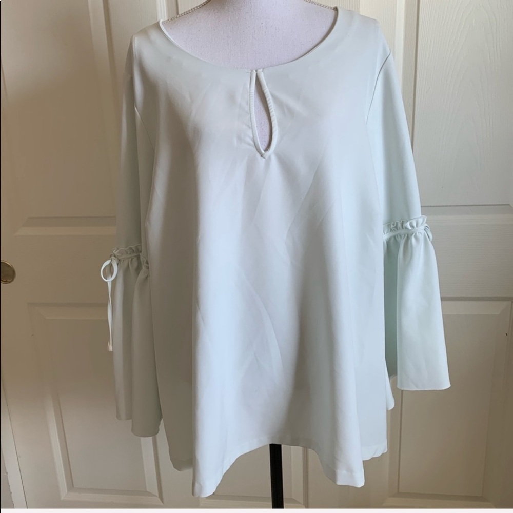 Lane Bryant Peasant Blouse Top Long Sleeve 26 28